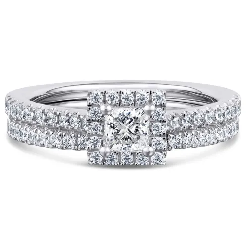 Platinum Princess Diamond Bridal Set - Camelion